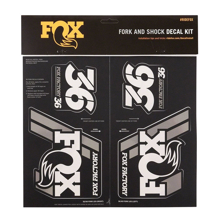 FOX Heritage Decal Kit for Forks and Shocks Silver-Goodwynn'sGoodwynn's
