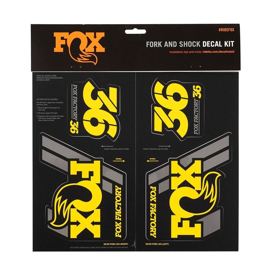 FOX Heritage Decal Kit for Forks and Shocks Yellow-Goodwynn'sGoodwynn's