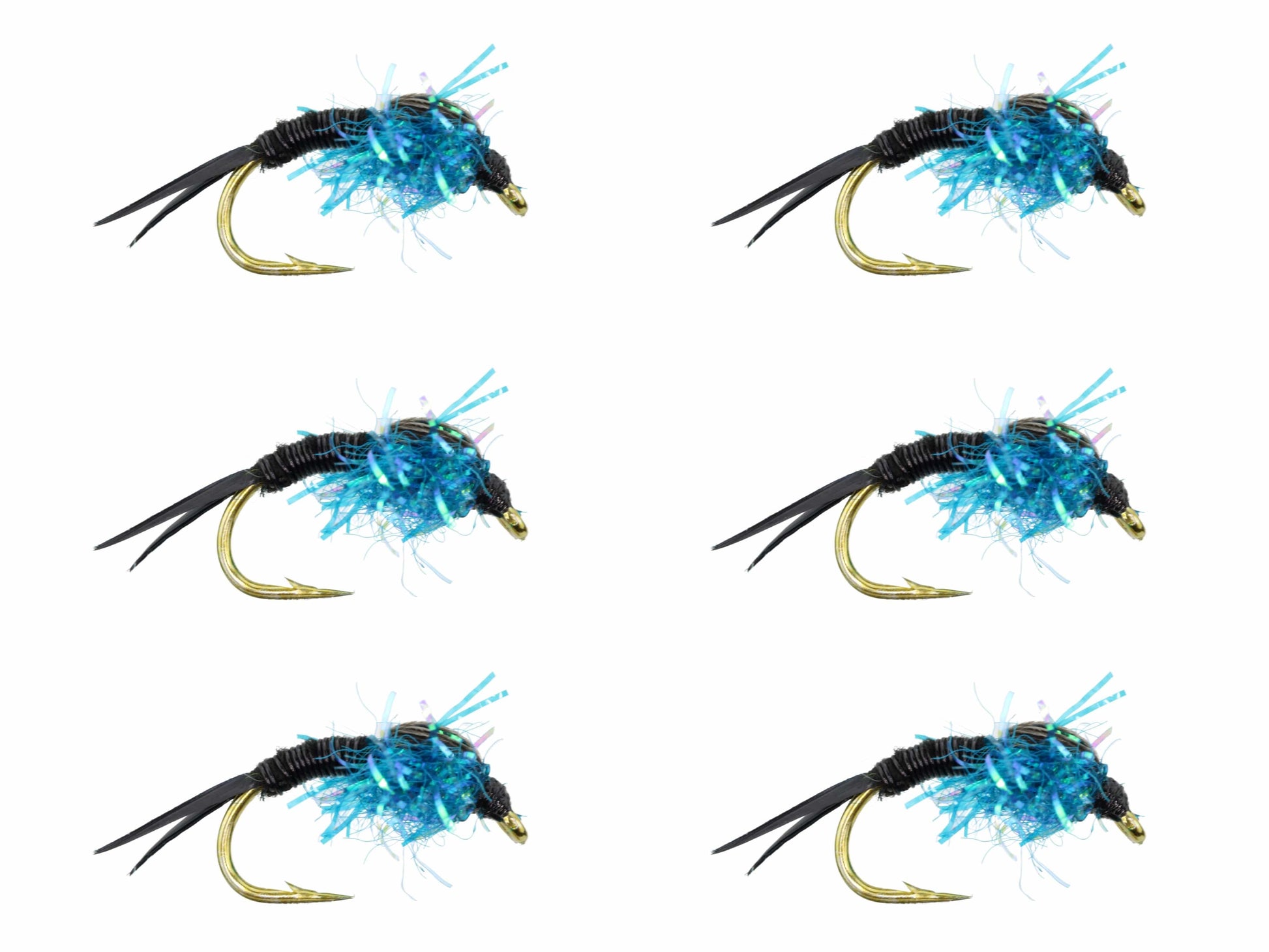 Wild Water Fly Fishing Estaz Stonefly, Metallic Blue, Size 6, Qty. 6-Goodwynn'sGoodwynn's
