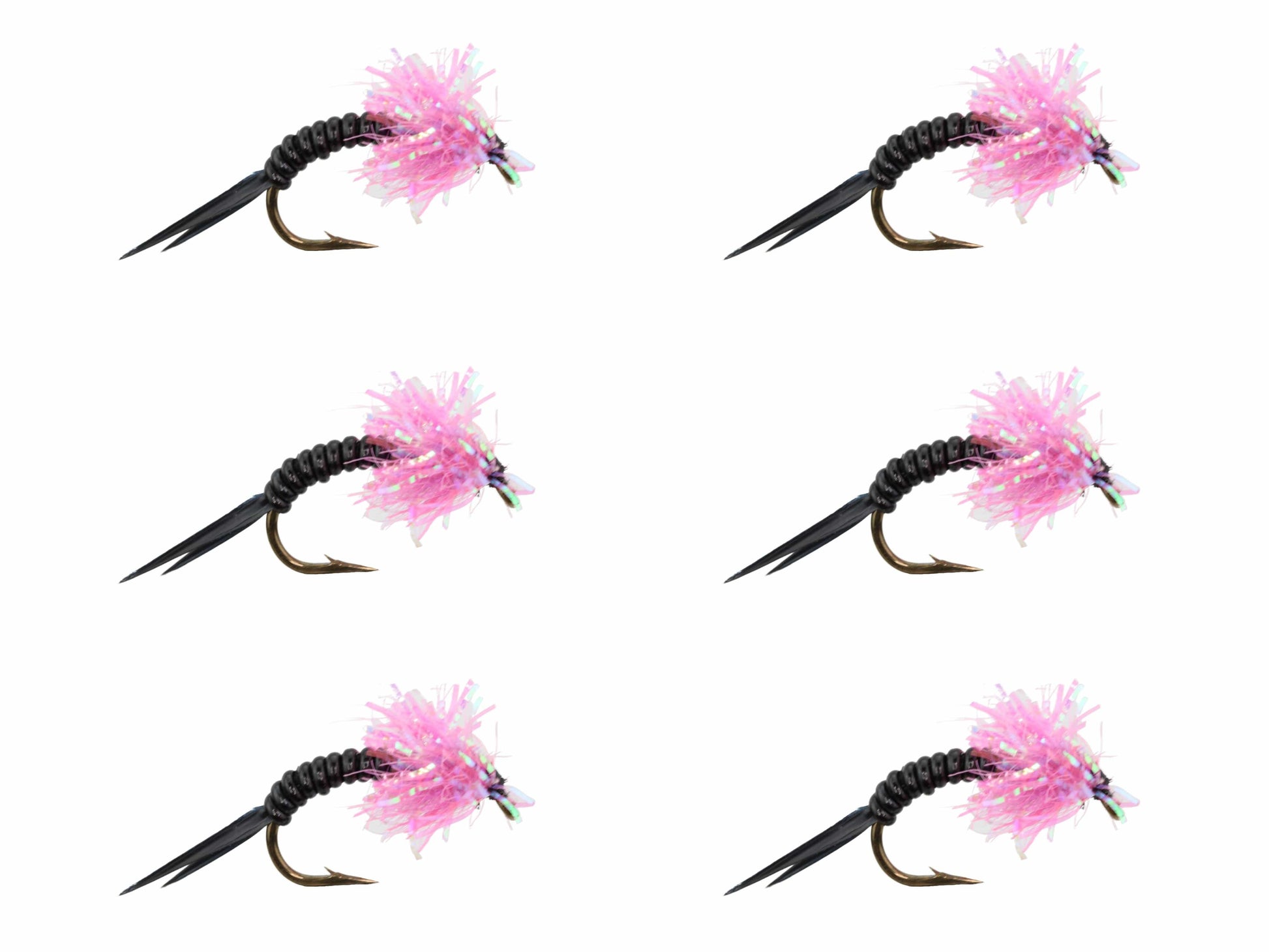 Wild Water Fly Fishing Estaz Stonefly, Metallic Pink, Size 6, Qty. 6-Goodwynn'sGoodwynn's