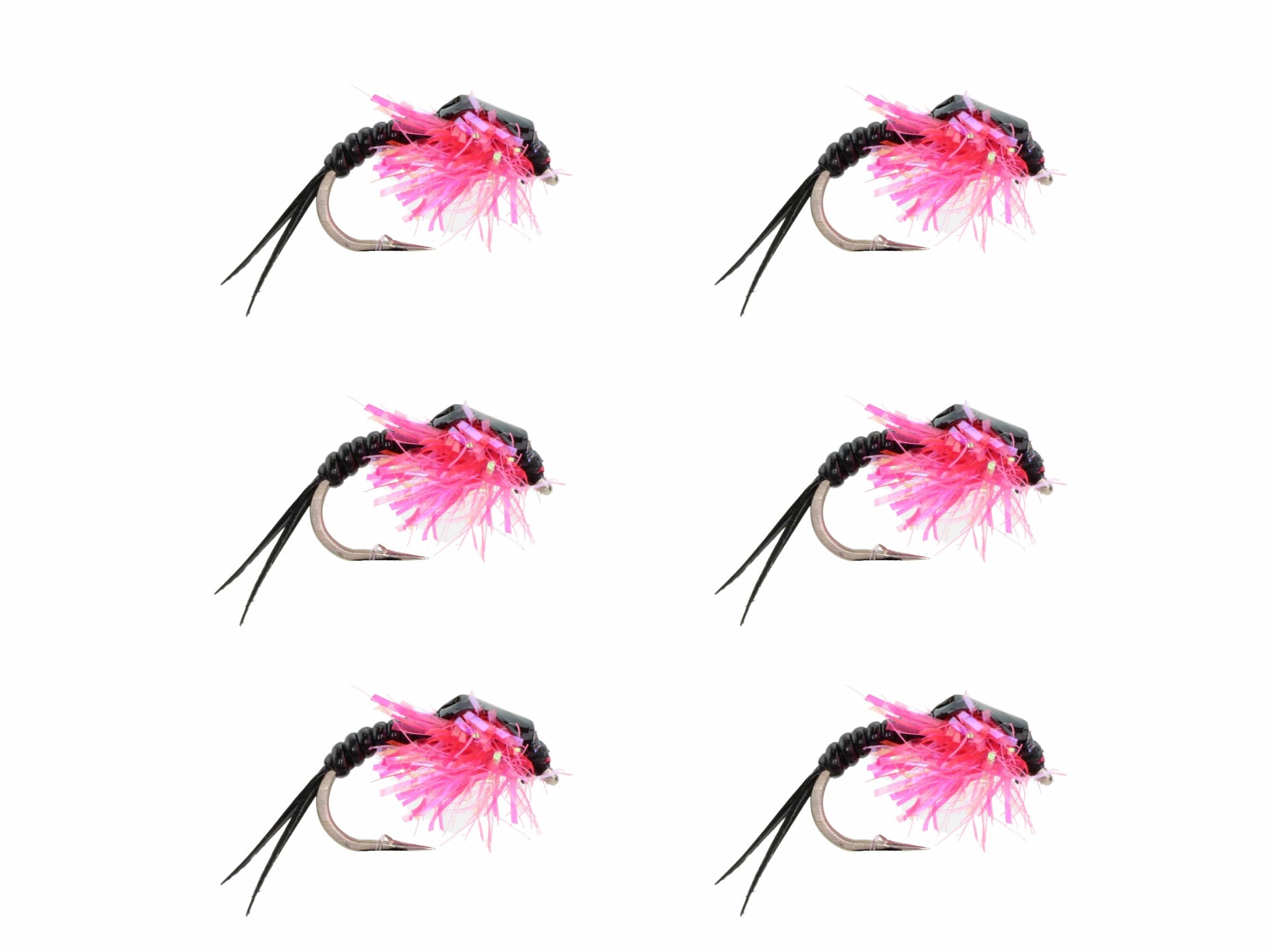 Wild Water Fly Fishing Estaz Stonefly, Metallic Pink, Size 12, Qty. 6-Goodwynn'sGoodwynn's