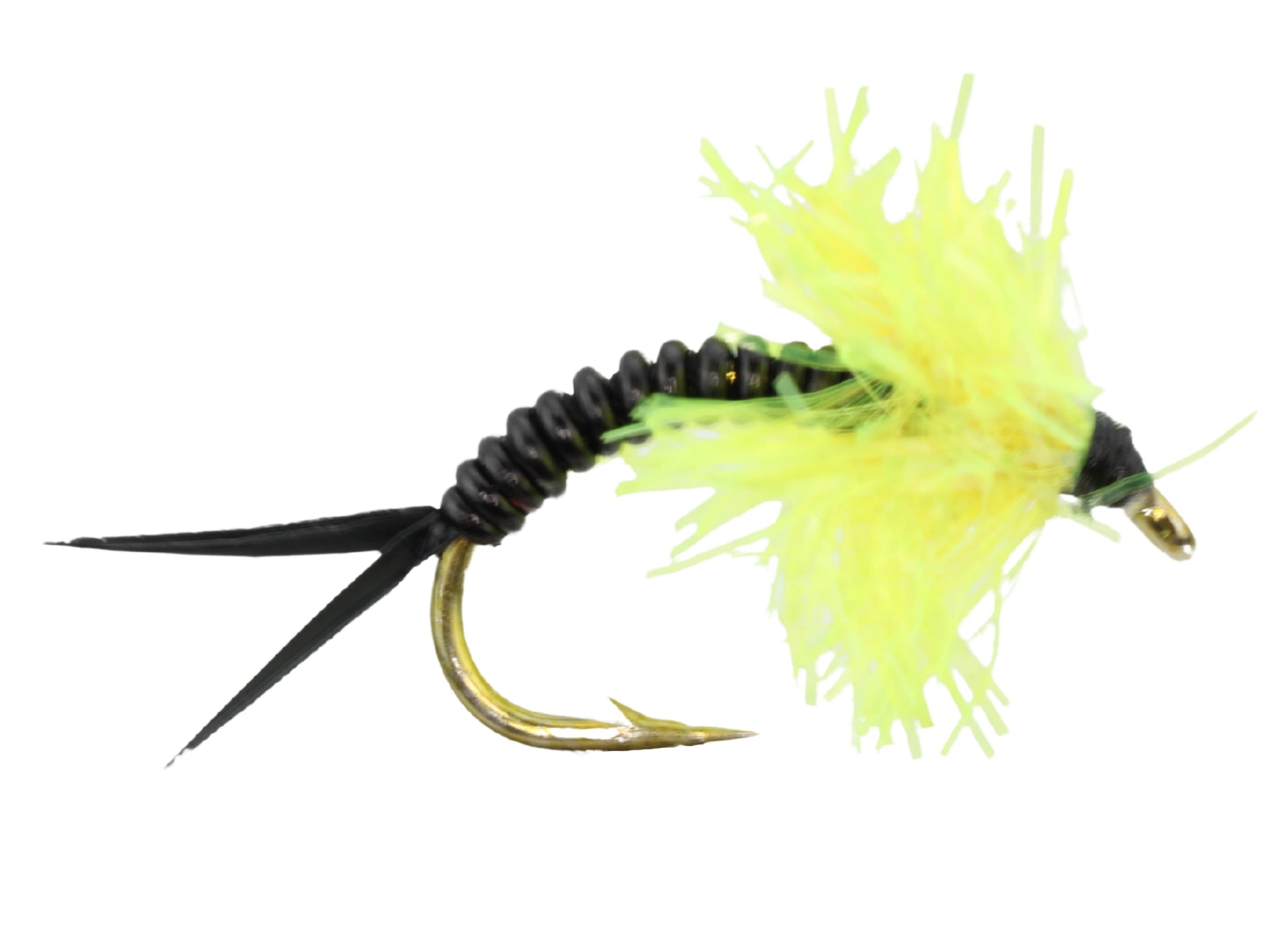 Wild Water Fly Fishing Estaz Stonefly, Metallic Yellow, Size 6, Qty. 6-Goodwynn'sGoodwynn's
