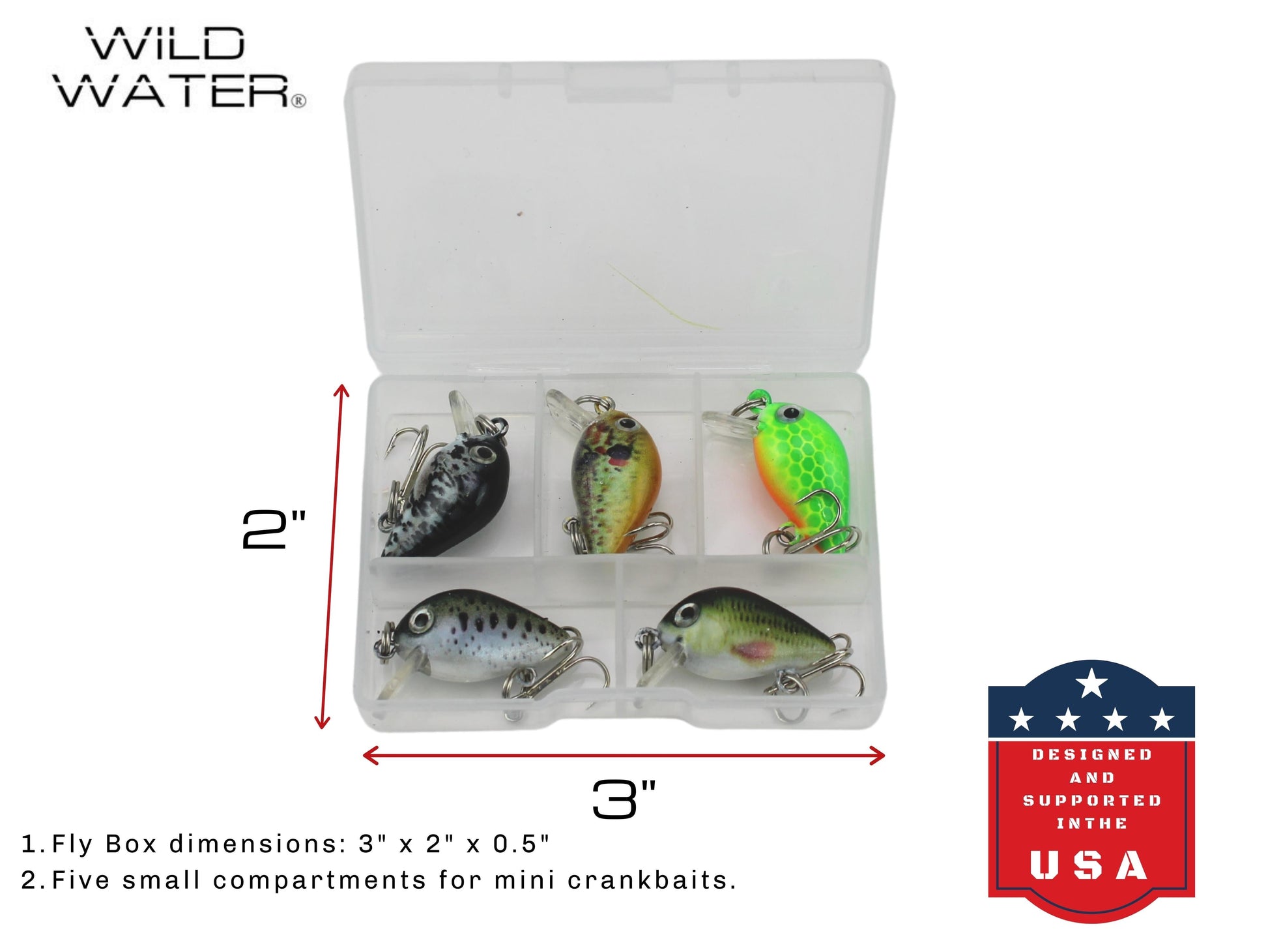 Fortis Mini Crankbait Assortment 1 with 5 Mini Crankbait Lures-Goodwynn'sGoodwynn's