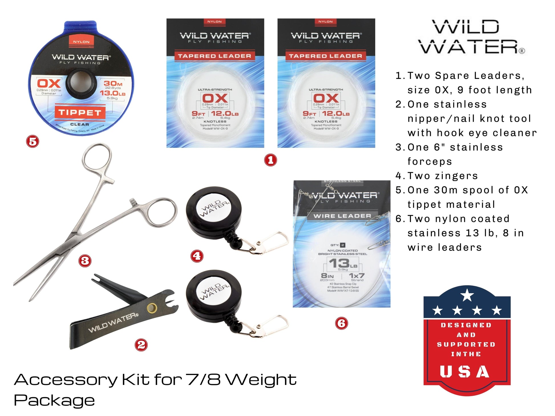Wild Water Fly Fishing Kit, 9' 7/8 Weight Rod and Reel Package-Goodwynn'sGoodwynn's