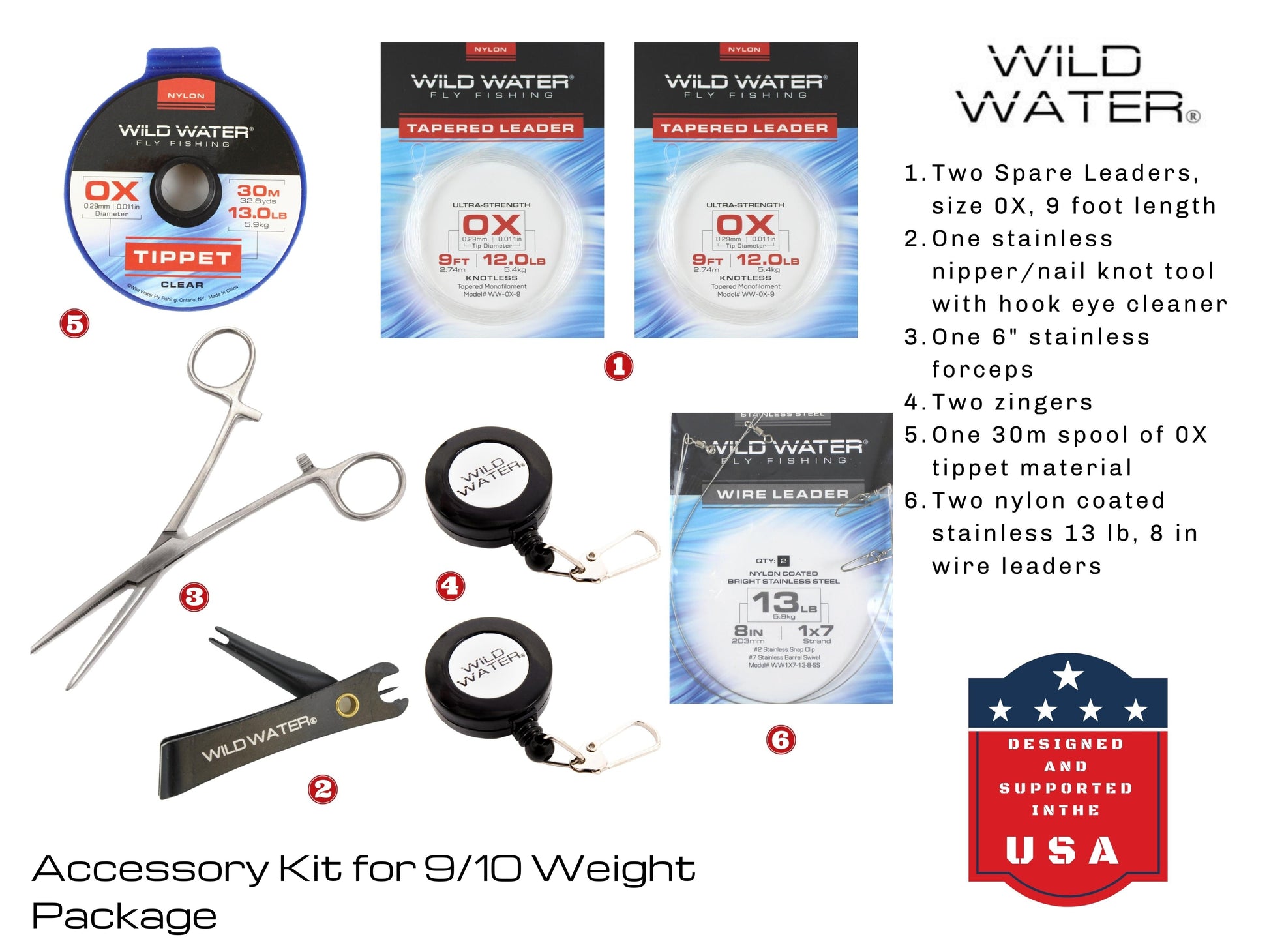 Wild Water Fly Fishing Kit, 9' 9/10 Weight Rod and Reel Package-Goodwynn'sGoodwynn's