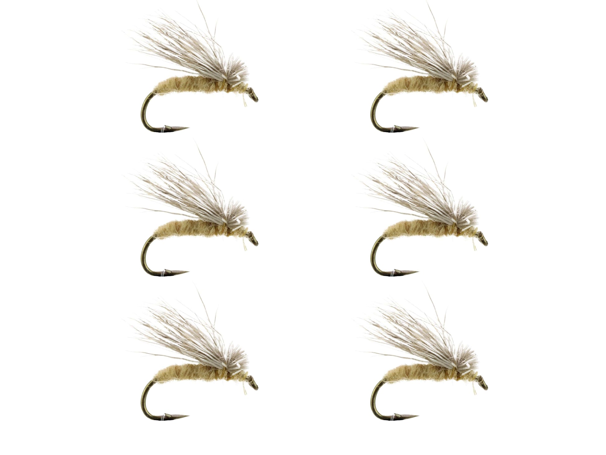 Wild Water Fly Fishing Tan Elk Caddis (No Hackle), Size 12, Qty. 6-Goodwynn'sGoodwynn's