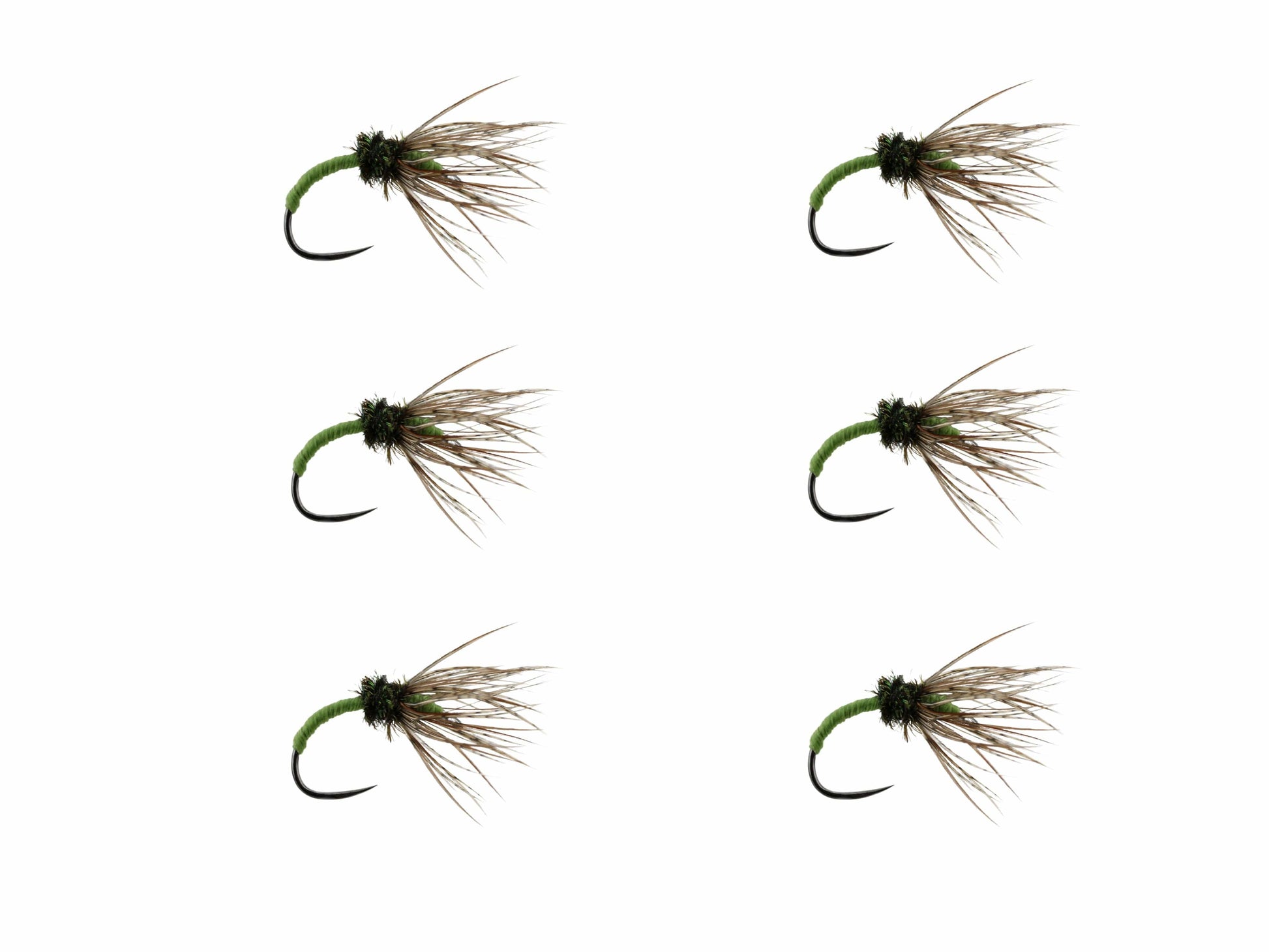Wild Water Fly Fishing Olive Sakasa Kebari Tenkara Fly, size 12, qty. 6-Goodwynn'sGoodwynn's