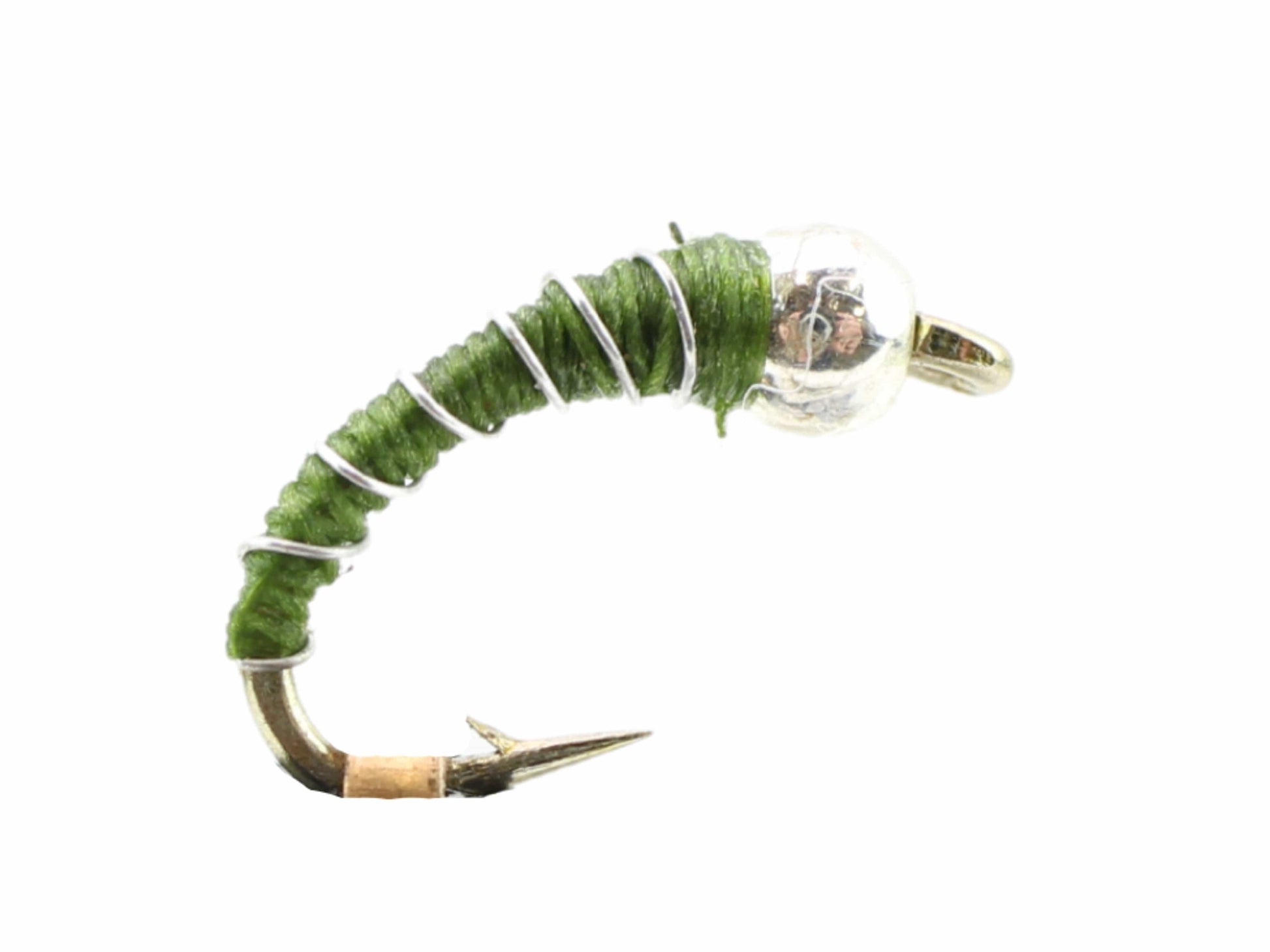 Wild Water Fly Fishing Olive Zebra Midge, Size 18, Qty. 6-Goodwynn'sGoodwynn's