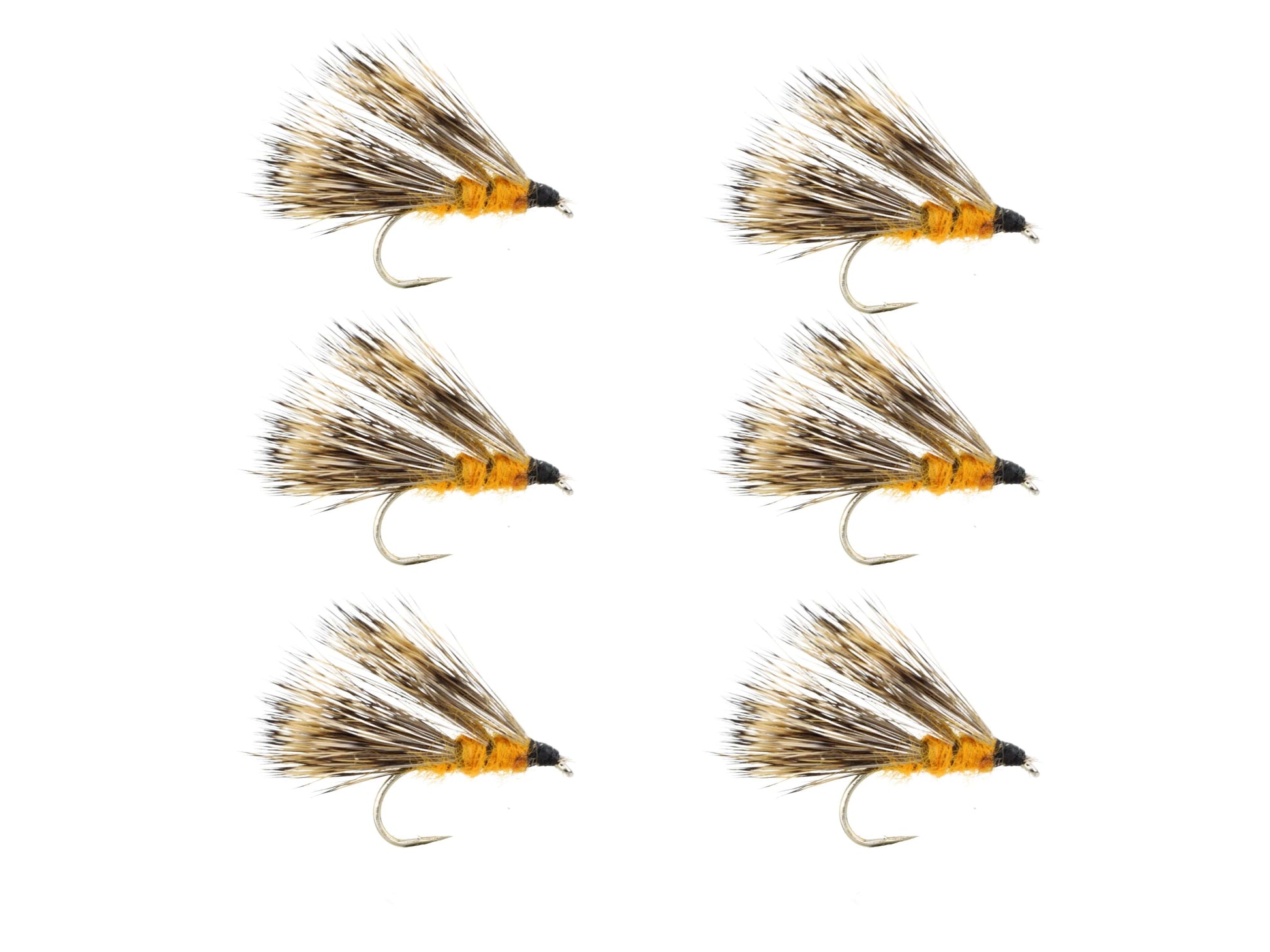 Wild Water Fly Fishing Orange Sedge Hog, Size 12, Qty. 6-Goodwynn'sGoodwynn's