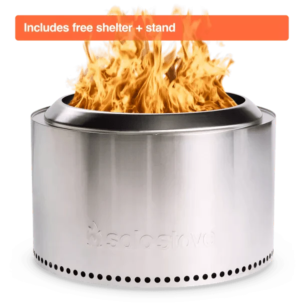 Solo Stove Bundle - Ranger/Bonfire/Yukon/Canyon 2.0 with Stand, Smokeless Fire Pit | Wood Burning Fireplaces with Removable Ash Pan, Portable Outdoor Firepit - Ideal for Camping & Outdoor Spaces, Stainless Steel-Goodwynn'sGoodwynn's