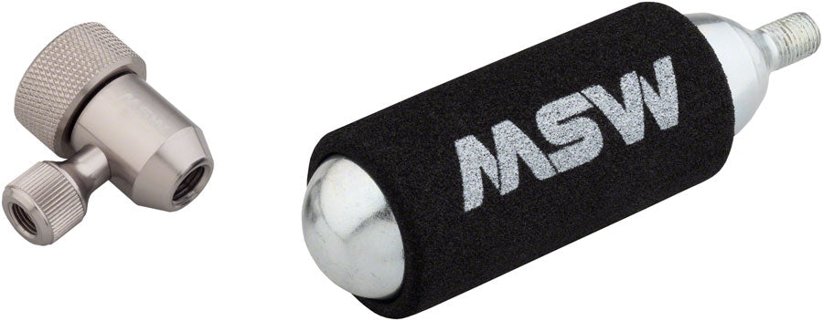 MSW Jetstream Kit Jetstream Adjustable Inflation Head one 38g CO2 cartridge Protective Sleeve