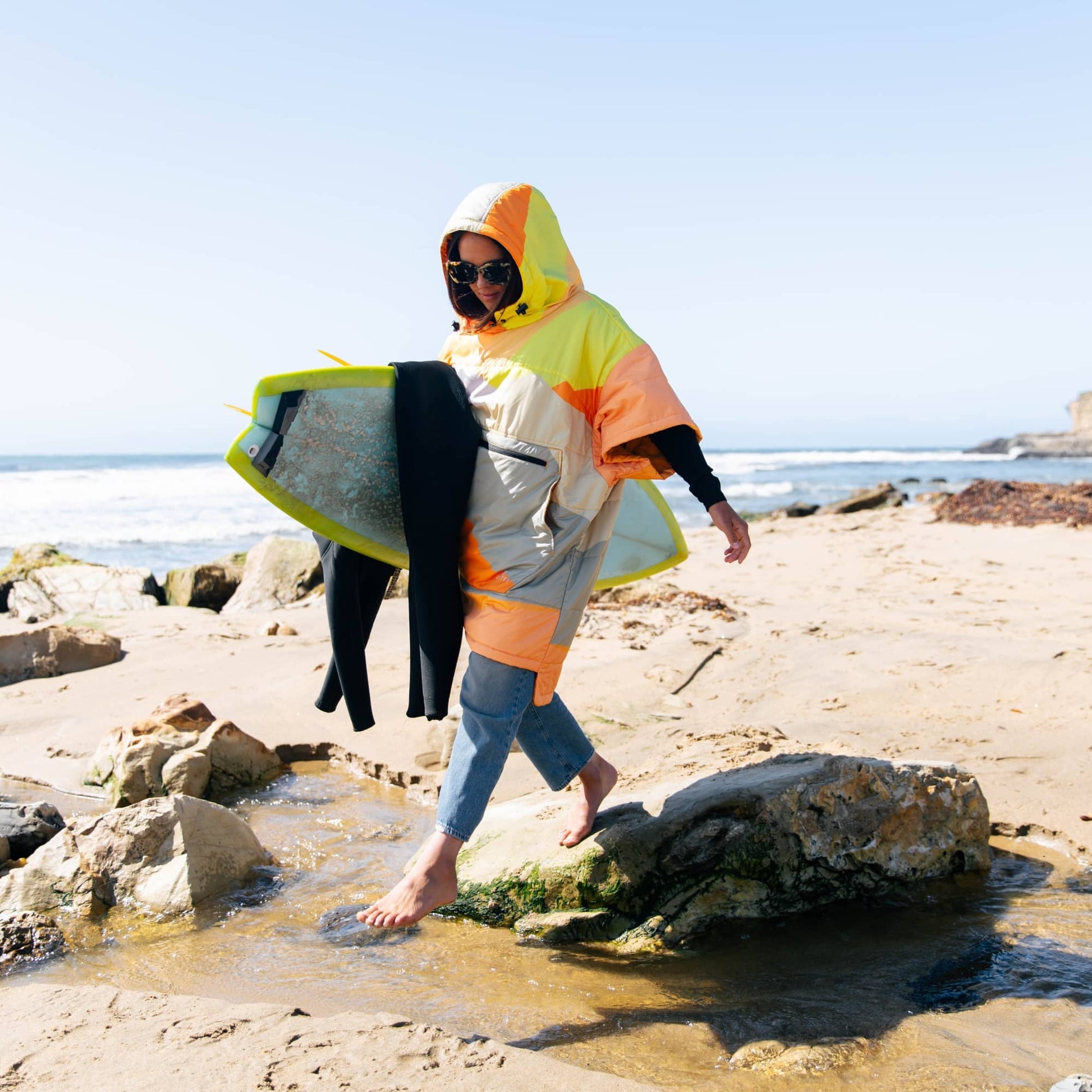 VOITED 2nd Edition Outdoor Poncho for Surfing, Camping, Vanlife & Wild Swimming - Sunscape-Goodwynn'sGoodwynn's
