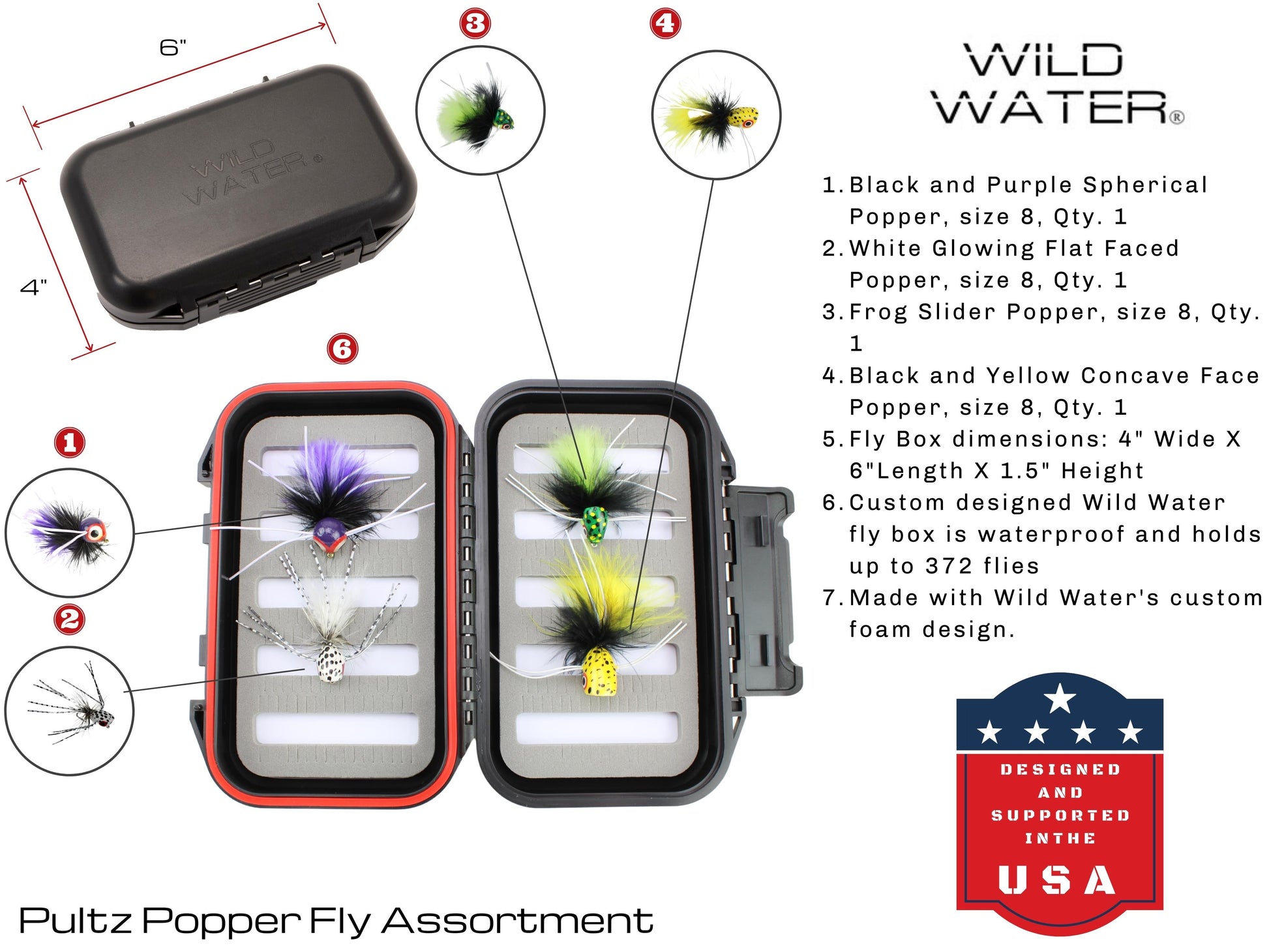 Wild Water Fly Fishing Combo for Panfish and Bass, 9 ft 5/6 wt Rod-Goodwynn'sGoodwynn's