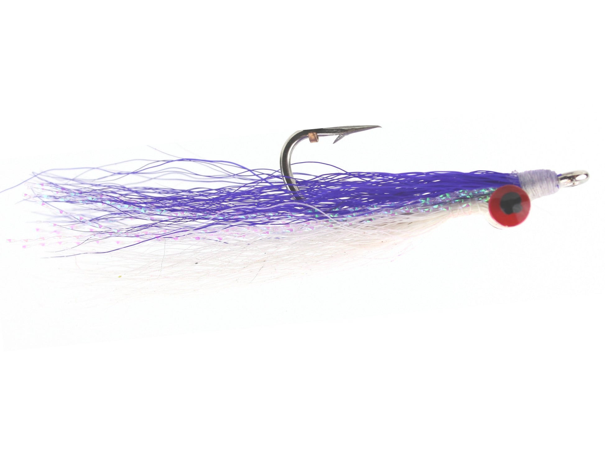 Wild Water Fly Fishing Purple and White Heavy Clouser Deep Diving Minnow, Size 1/0, Qty. 3-Goodwynn'sGoodwynn's