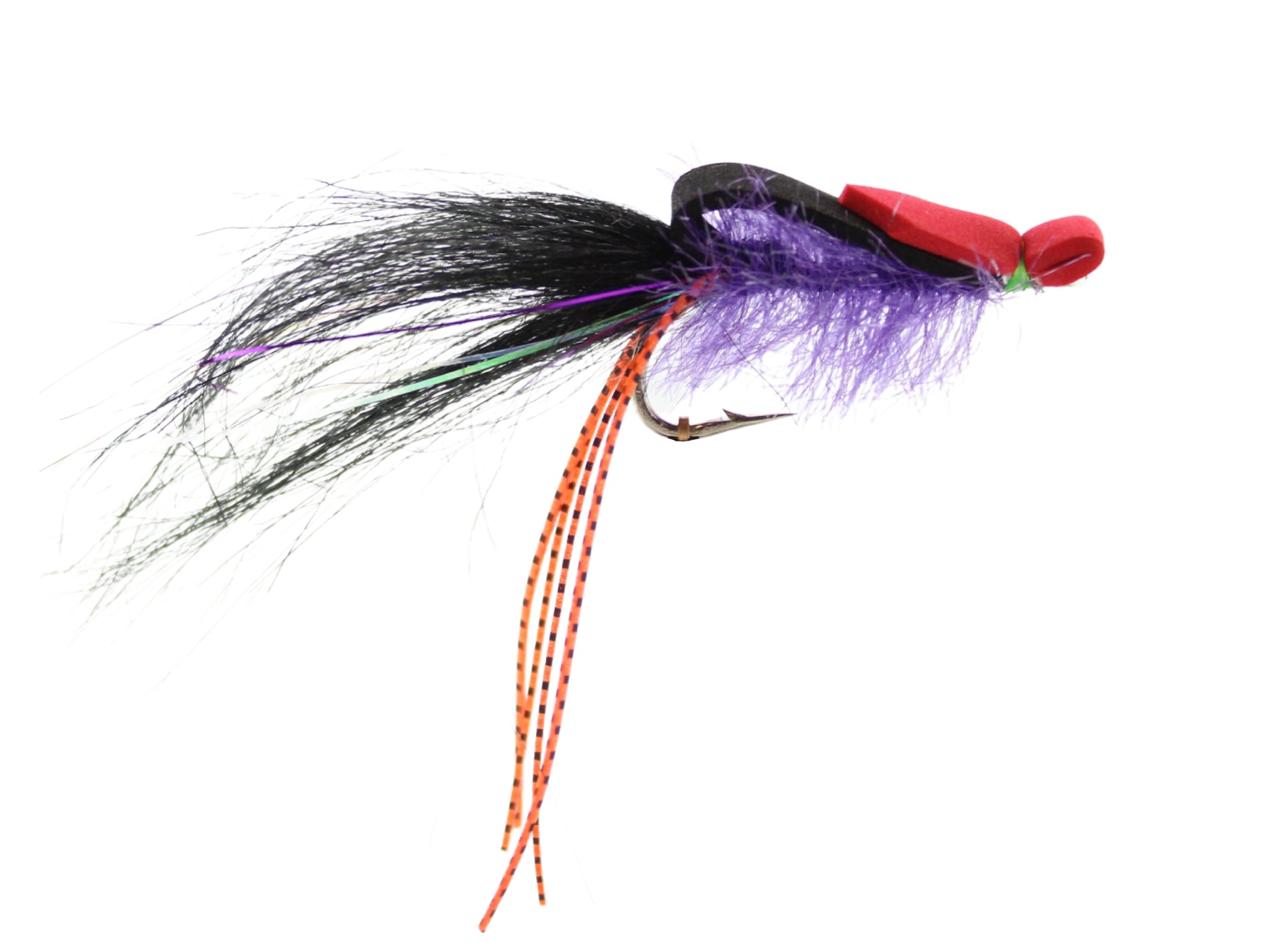 Purple, Black and Red Saltwater EP Foam Fly, size 2/0, Qty. 2-Goodwynn'sGoodwynn's