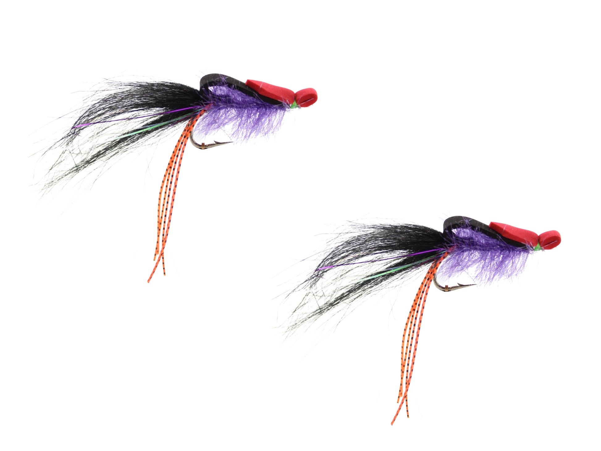 Purple, Black and Red Saltwater EP Foam Fly, size 2/0, Qty. 2-Goodwynn'sGoodwynn's