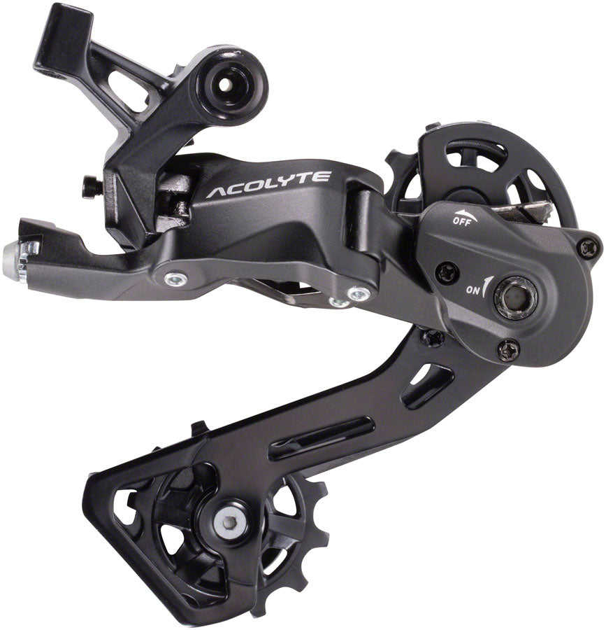microSHIFT Acolyte SpringLock Rear Derailleur - 8 Speed Medium Cage BLK SpringLock Chain Retention-Goodwynn'sGoodwynn's