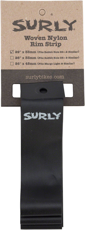 Surly Rim Strip: For 29+ Rabbit Hole Rim Nylon 33mm wide Black-Goodwynn'sGoodwynn's