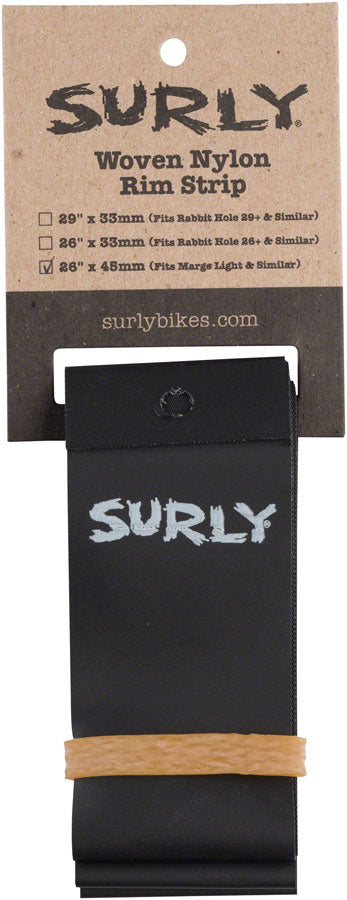 Surly Rim Strip: For Marge Lite / Rolling Darryl Nylon 45mm wide Black-Goodwynn'sGoodwynn's