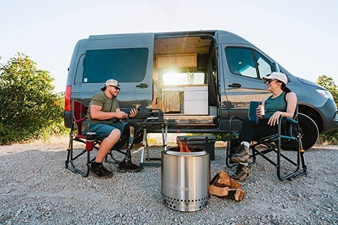 Solo Stove Bundle - Ranger/Bonfire/Yukon/Canyon 2.0 with Stand, Smokeless Fire Pit | Wood Burning Fireplaces with Removable Ash Pan, Portable Outdoor Firepit - Ideal for Camping & Outdoor Spaces, Stainless Steel-Goodwynn'sGoodwynn's