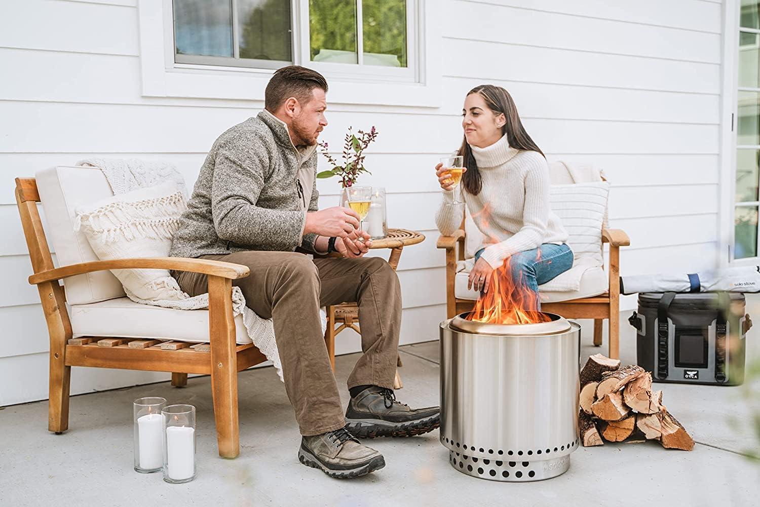 Solo Stove Bundle - Ranger/Bonfire/Yukon/Canyon 2.0 with Stand, Smokeless Fire Pit | Wood Burning Fireplaces with Removable Ash Pan, Portable Outdoor Firepit - Ideal for Camping & Outdoor Spaces, Stainless Steel-Goodwynn'sGoodwynn's
