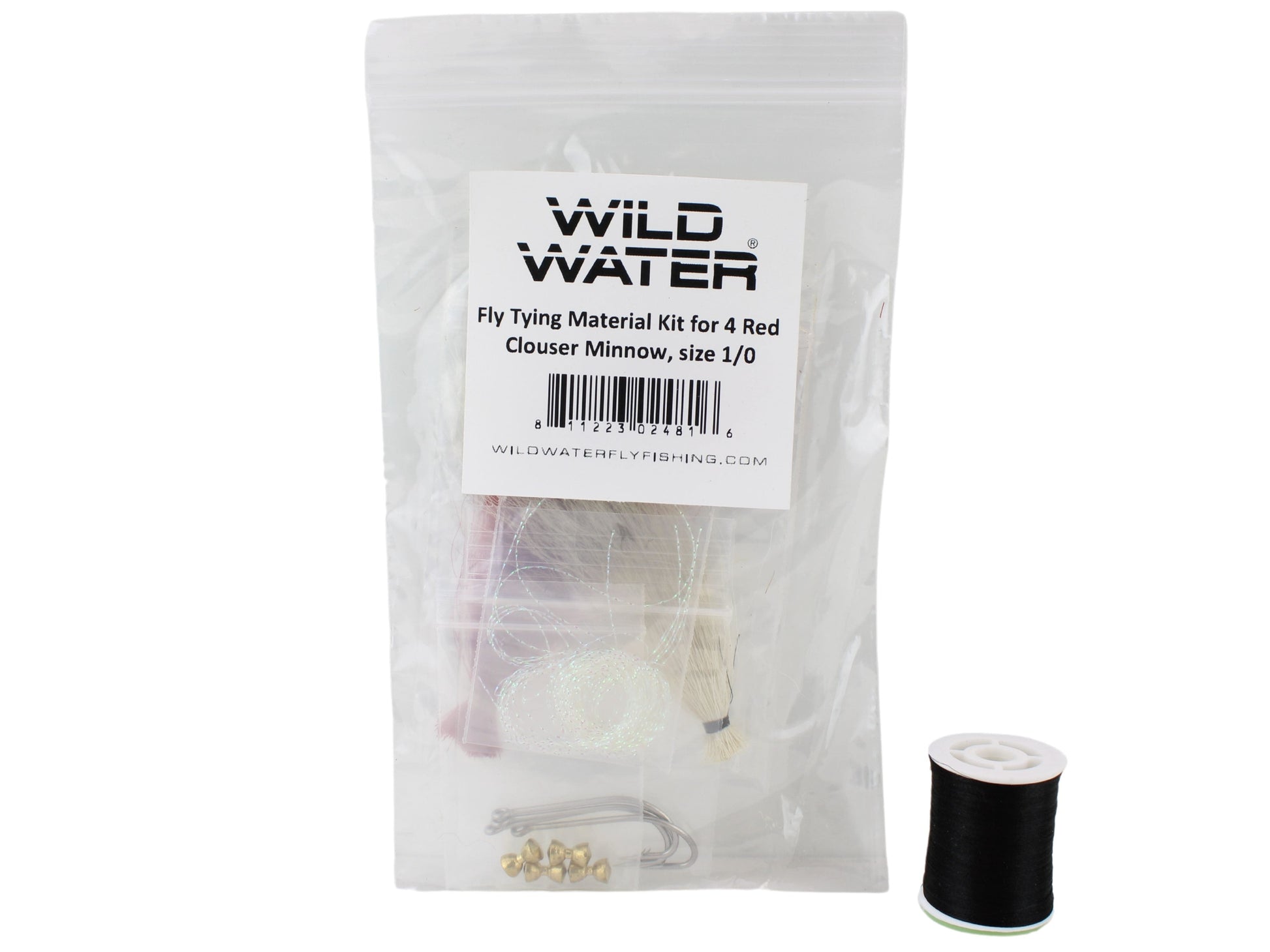 Wild Water Fly Fishing Fly Tying Material Kit, Red Clouser Minnow-Goodwynn'sGoodwynn's