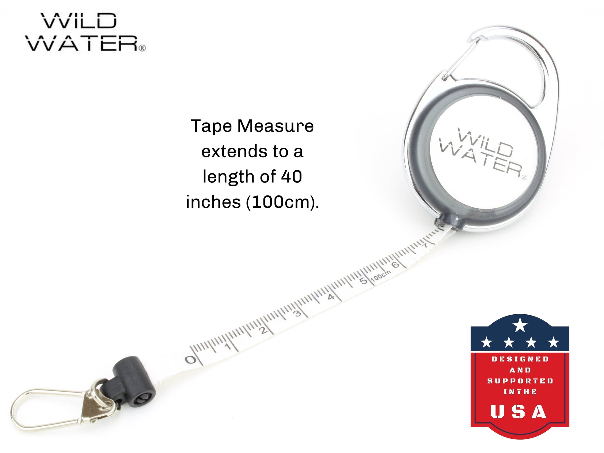 Wild Water Fly Fishing Retractable Zinger with Tape Measure (in/cm)-Goodwynn'sGoodwynn's