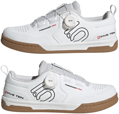 Five Ten Freerider Pro BOA Flat Shoes - Mens FTWR White/Core Black/Red 15