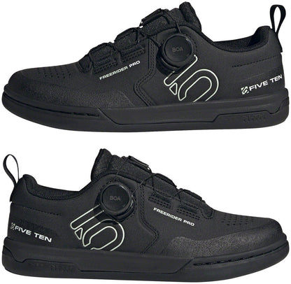 Five Ten Freerider Pro BOA Flat Shoes - Womens  Core BLK/Linen Green/FTWR White 5