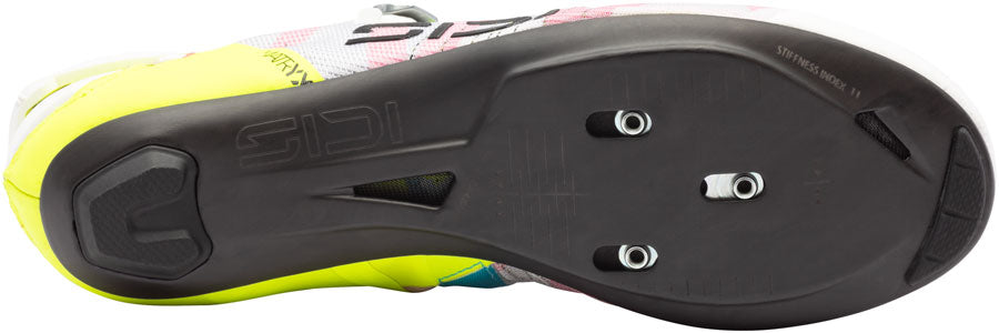 Sidi Wire 3 Road Shoes - Mens White/Yellow Fluo 40-Goodwynn'sGoodwynn's