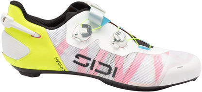 Sidi Wire 3 Road Shoes - Mens White/Yellow Fluo 40.5