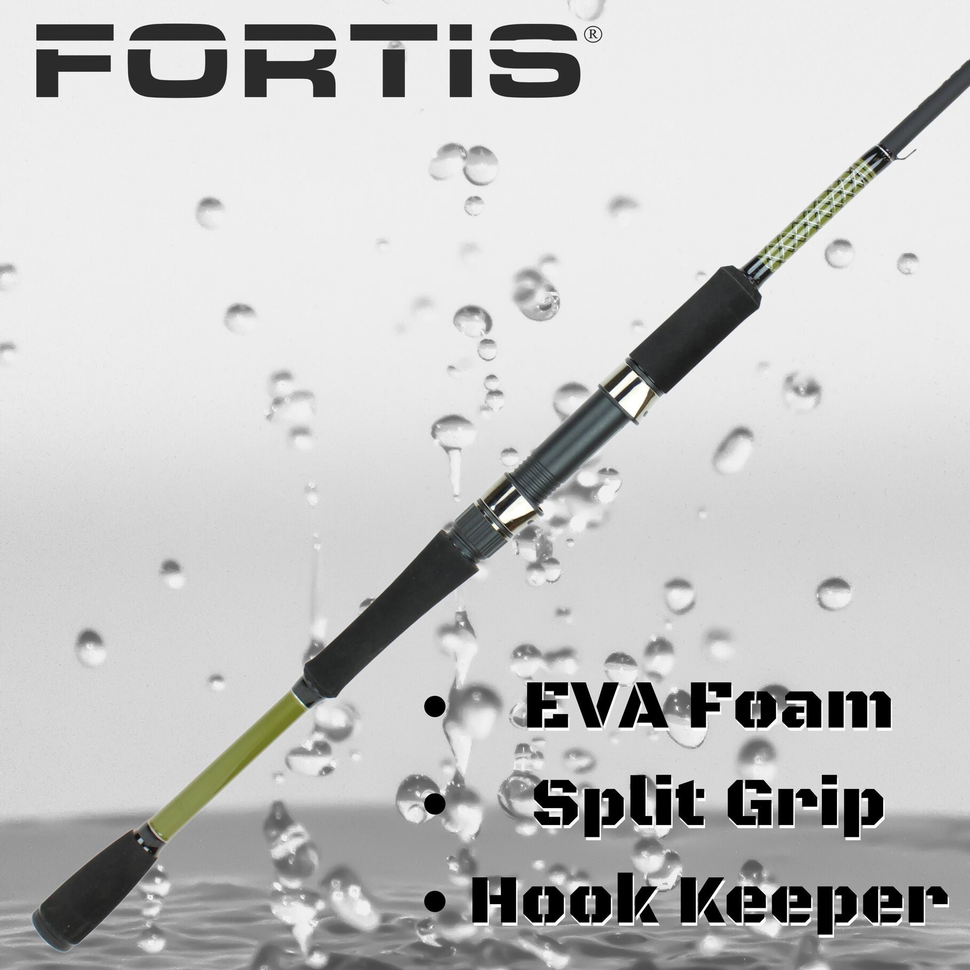 FORTIS 6' 6" Medium Heavy Action 1 Piece Spinning Rod-Goodwynn'sGoodwynn's