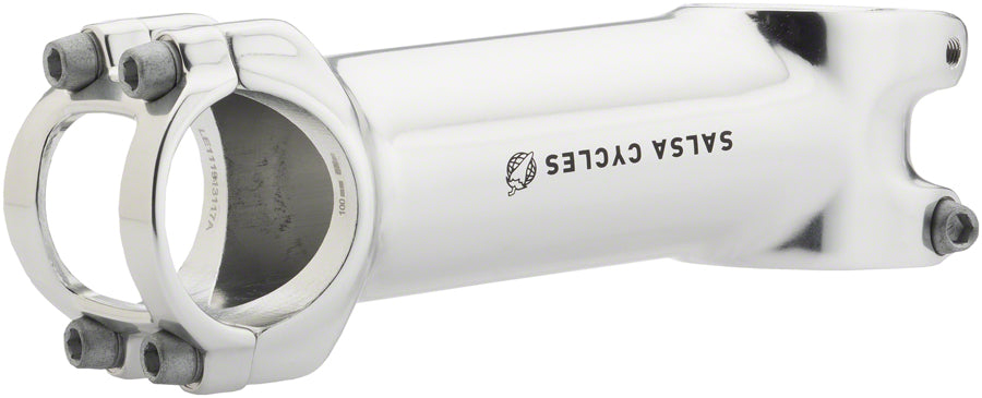 Salsa Guide Stem - 100mm 31.8 clamp +/-6 1 1/8" Aluminum Silver-Goodwynn'sGoodwynn's