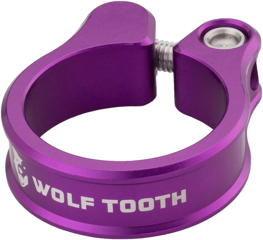 Wolf Tooth Seatpost Clamp - 34.9mm Bolt-On Ultraviolet Purple