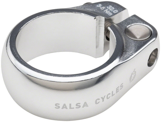 Salsa Lip-Lock Seatpost Clamp - 32.0mm Bolt-On Silver-Goodwynn's