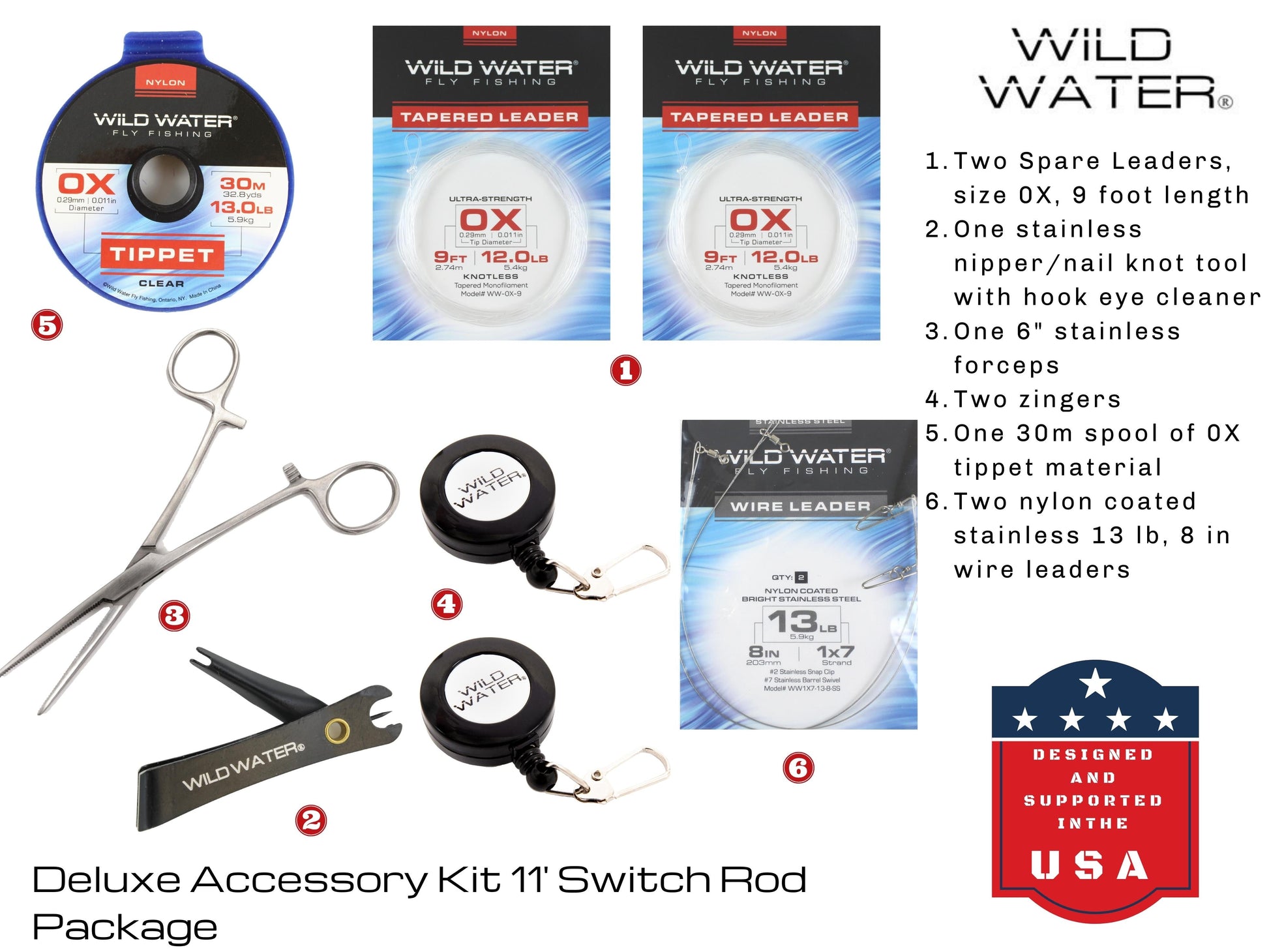 Wild Water Fly Fishing Kit for Bass and Pike, 11 ft 5 wt Switch Rod-Goodwynn'sGoodwynn's