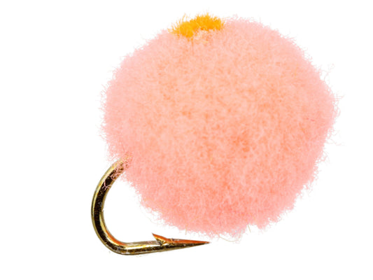 Wild Water Fly Fishing Salmon Egg with Orange Spot, Size 12, Qty. 6-Goodwynn's