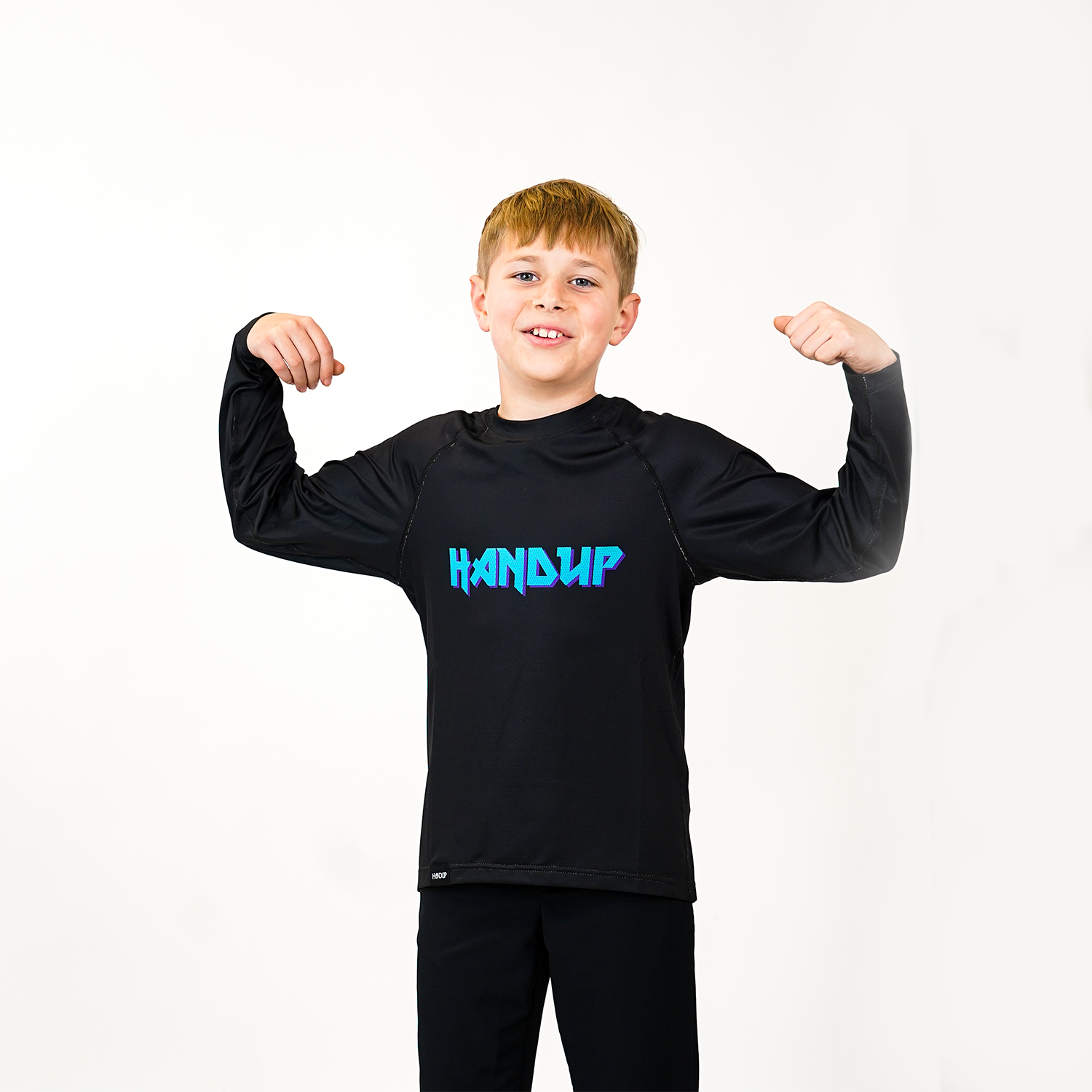 Youth Long Sleeve Lite Jersey - Metal Teal Logo-Goodwynn&#39;sGoodwynn&#39;s