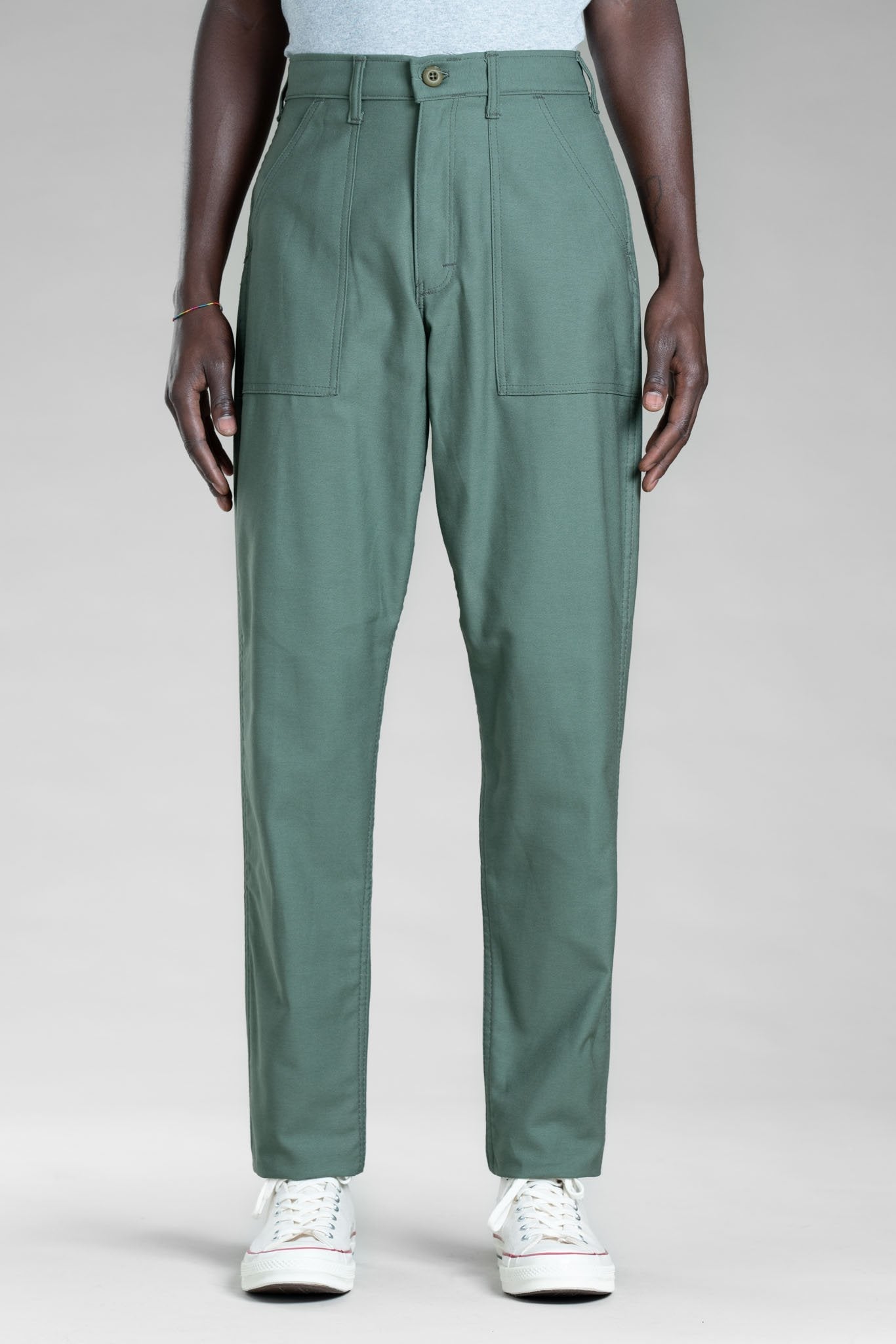 SLIM FATIGUE (OLIVE SATEEN) 1301-Goodwynn'sGoodwynn's