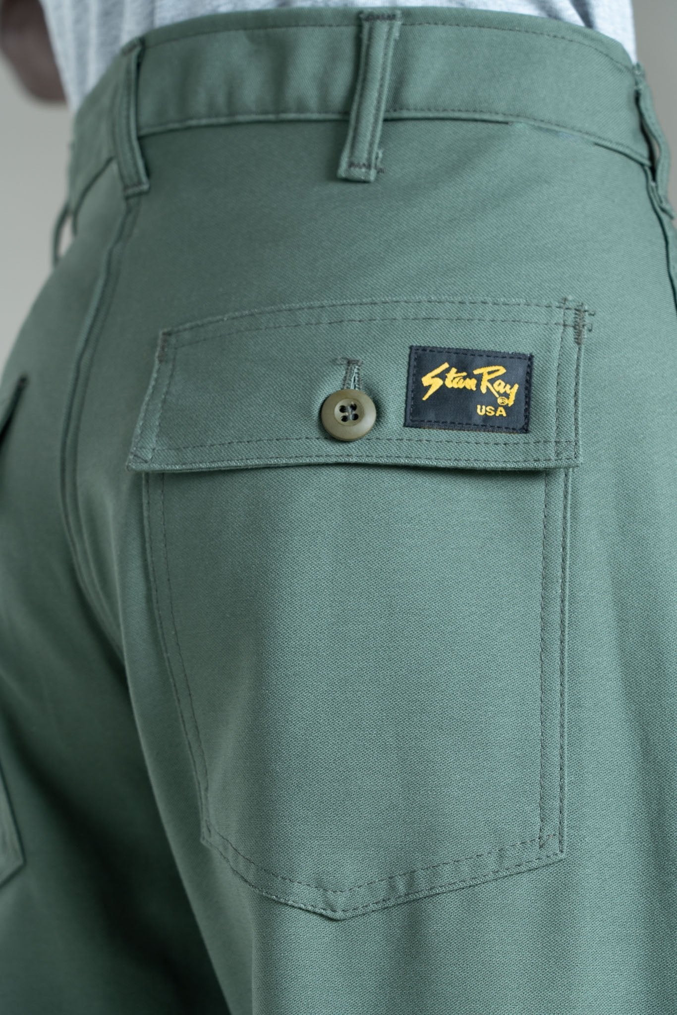 SLIM FATIGUE (OLIVE SATEEN) 1301-Goodwynn'sGoodwynn's