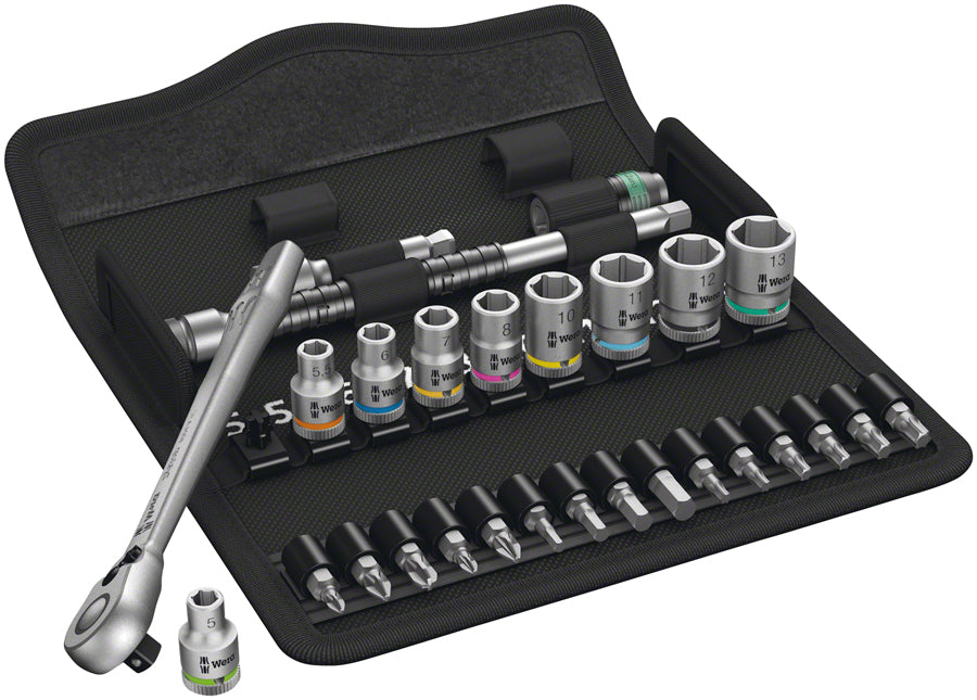 Wera 8100 SA 8 Zyklop Metal Ratchet Set - 1/4" Drive Metric Switch Lever-Goodwynn'sGoodwynn's