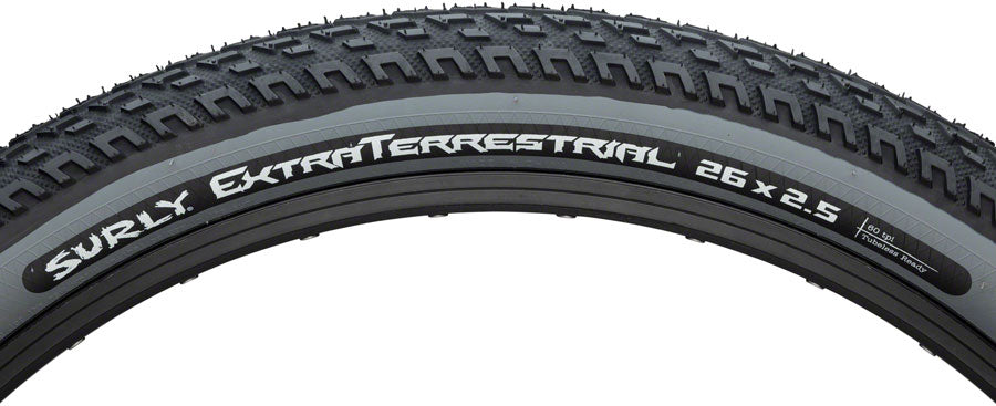 Surly ExtraTerrestrial Tire - 26 x 2.5 Tubeless Folding Black/Slate 60tpi-Goodwynn'sGoodwynn's