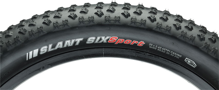 Kenda Slant 6 Tire - 20 x 2.6 Clincher Wire Black-Goodwynn'sGoodwynn's