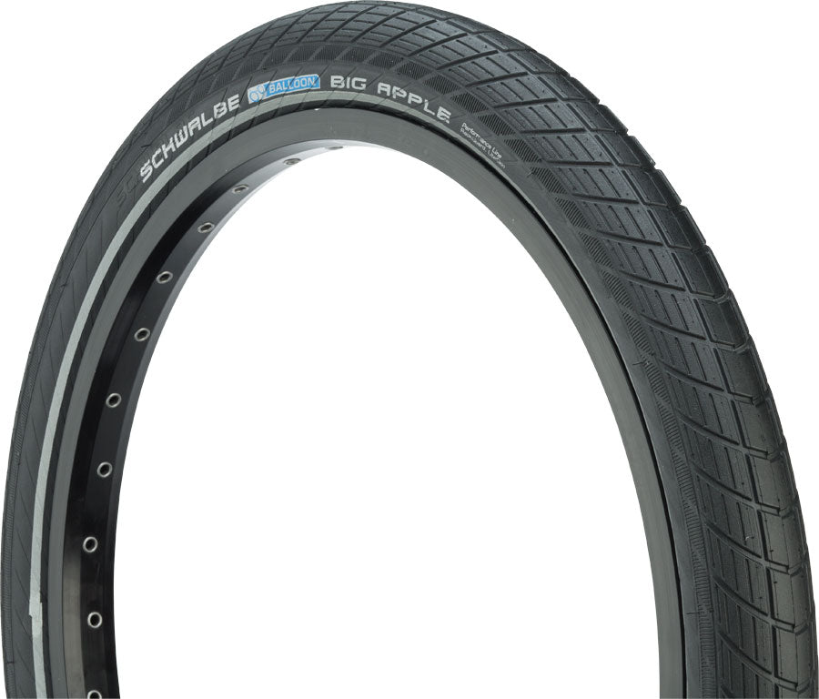 Schwalbe Big Apple Tire - 16 x 2 Clincher Wire BLK/Reflective Performance Endurance RaceGuard-Goodwynn'sGoodwynn's
