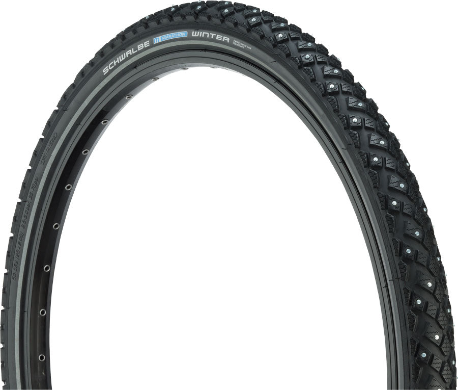 Schwalbe Marathon Winter Plus Tire - 29 x 2 Clincher Wire BLK/Reflective Performance Line 208 Steel Studs-Goodwynn'sGoodwynn's