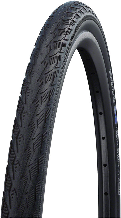 Schwalbe Delta Cruiser Plus Tire - 700 x 32 Clincher Wire BLK/Reflective Active Line PunctureGuard Green Compound E-25-Goodwynn'sGoodwynn's