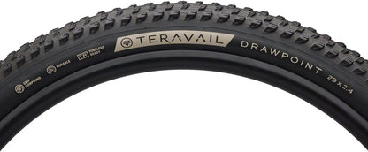 Teravail Drawpoint Tire - 29 x 2.4 Tubeless Folding BLK Light Trail Grip Compound