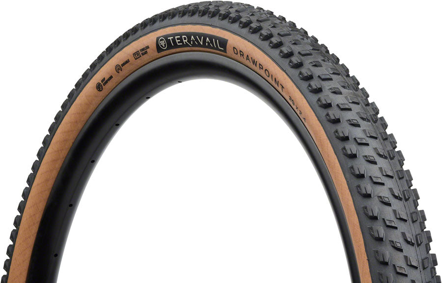 Teravail Drawpoint Tire - 29 x 2.4 Tubeless Folding Tan Light Trail Grip Compound-Goodwynn'sGoodwynn's