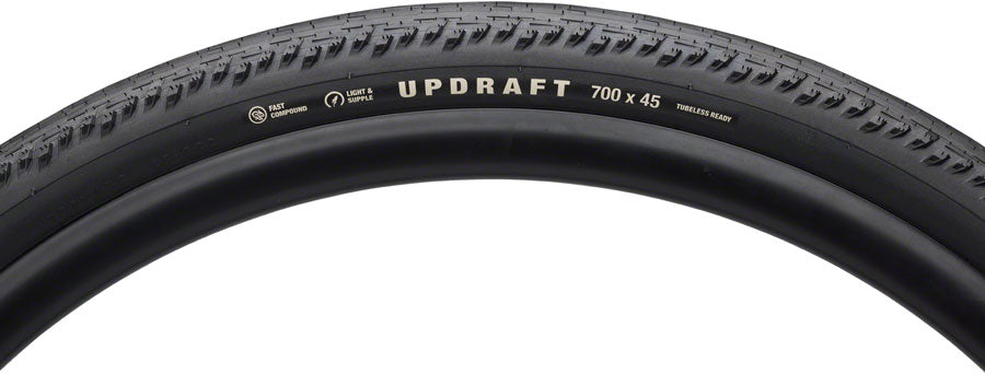Teravail Updraft Tire - 700 x 45 Tubeless Folding BLK Light Supple Fast Compound-Goodwynn'sGoodwynn's