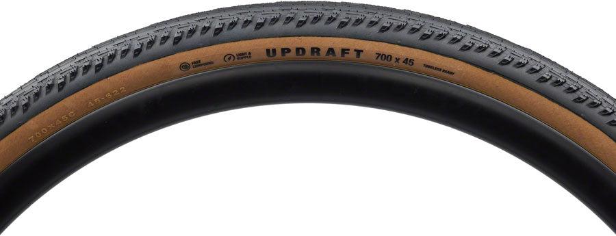 Teravail Updraft Tire - 700 x 45 Tubeless Folding Tan Durable Fast Compound-Goodwynn'sGoodwynn's